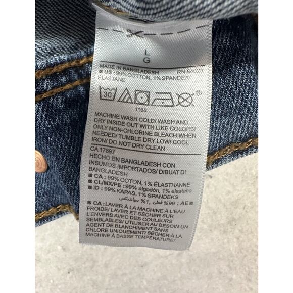 Old Navy Women Denim Jacket Size Large Classic Denim 99 % Cotton 1% Spandex - Picture 6 of 8